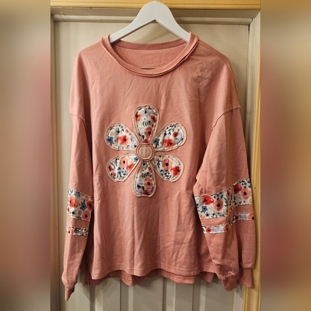 Pink Floral Long Sleeve Top This Top Is New!!!  Have No Tags